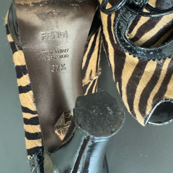 Fendi Zebra Print pony hair Size 7 1/2 - Picture 7 of 15